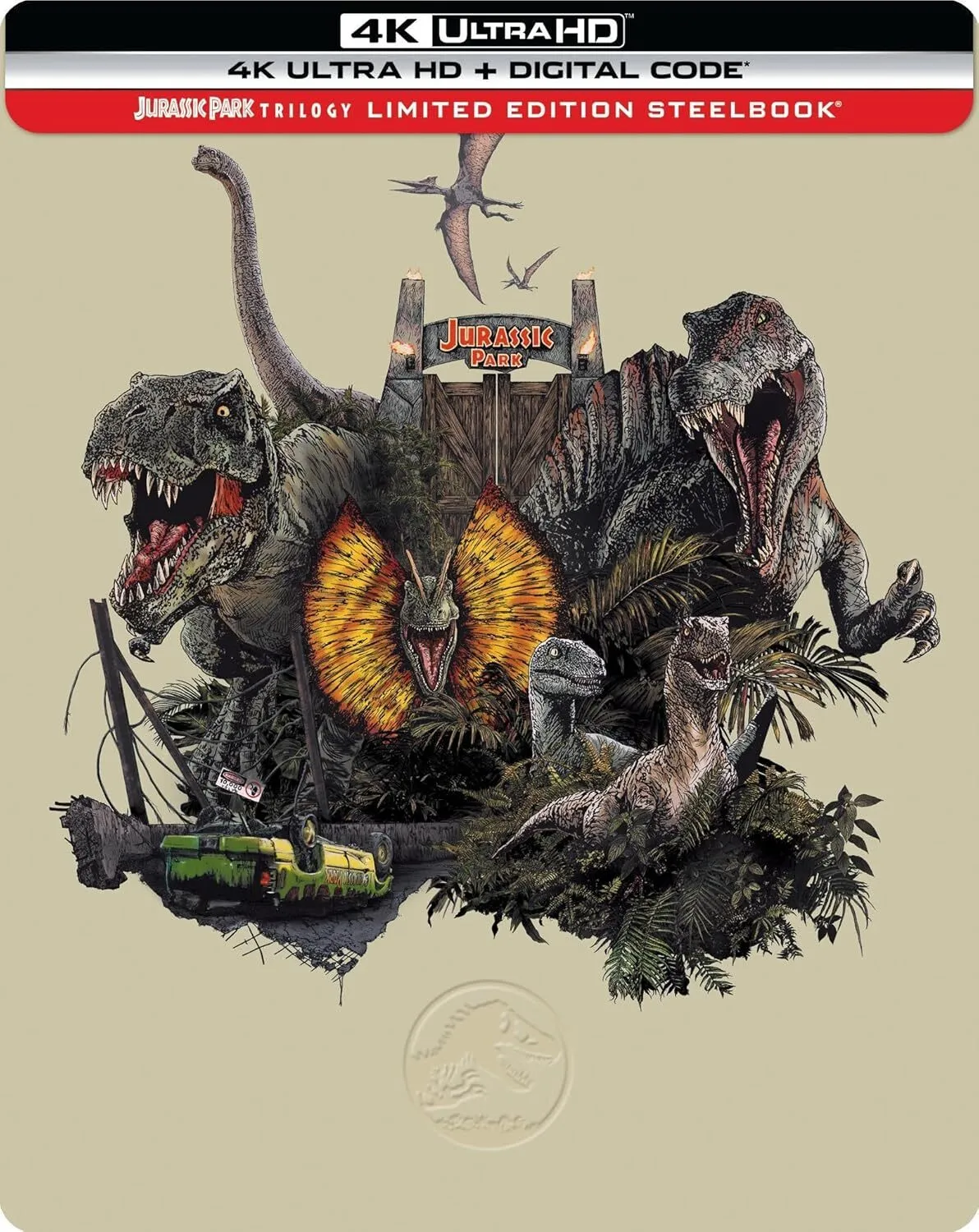 Jurassic Park Jurassic Park Trilogy Limited Edition Steelbook cover
